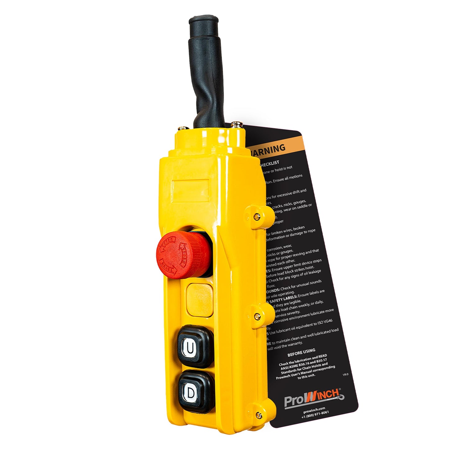 Prowinch Portable Electric Hoist - 300 lbs Electric Chain Hoist with Wireless Remote Control, 20 ft Lifting Height, Single-Phase Dual Voltage 100-240V, G100 Chain, Overhead Crane, 1 Speed