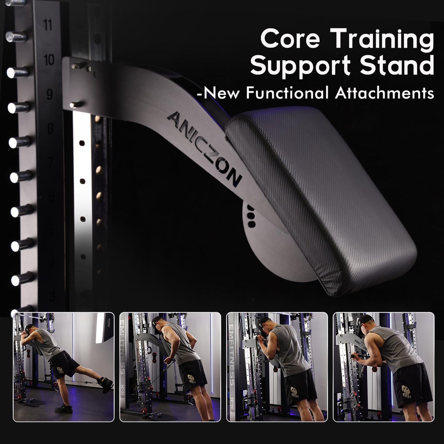 Commercial Smith Machine with Smith Bar, Power Cage Squat Rack with Lever Arm, Leg Press, LAT Pull Down System, Cable Crossover Machine (B) S1 Pro + 155KG Weight + Olympic Bar+ M201 Bench