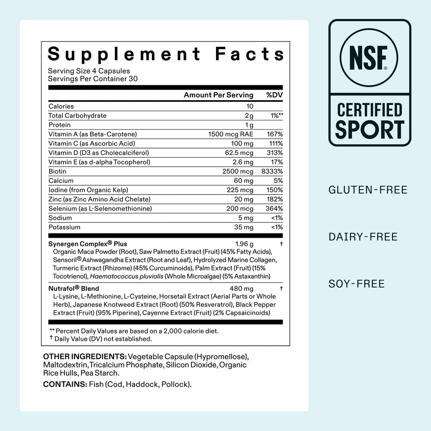 Nutrafol Women's Balance Hair Growth Supplements, Ages 45 and Up, Clinically Tested for Visibly Thicker Hair and Scalp Coverage, Dermatologist Recommended - 1 Month Supply