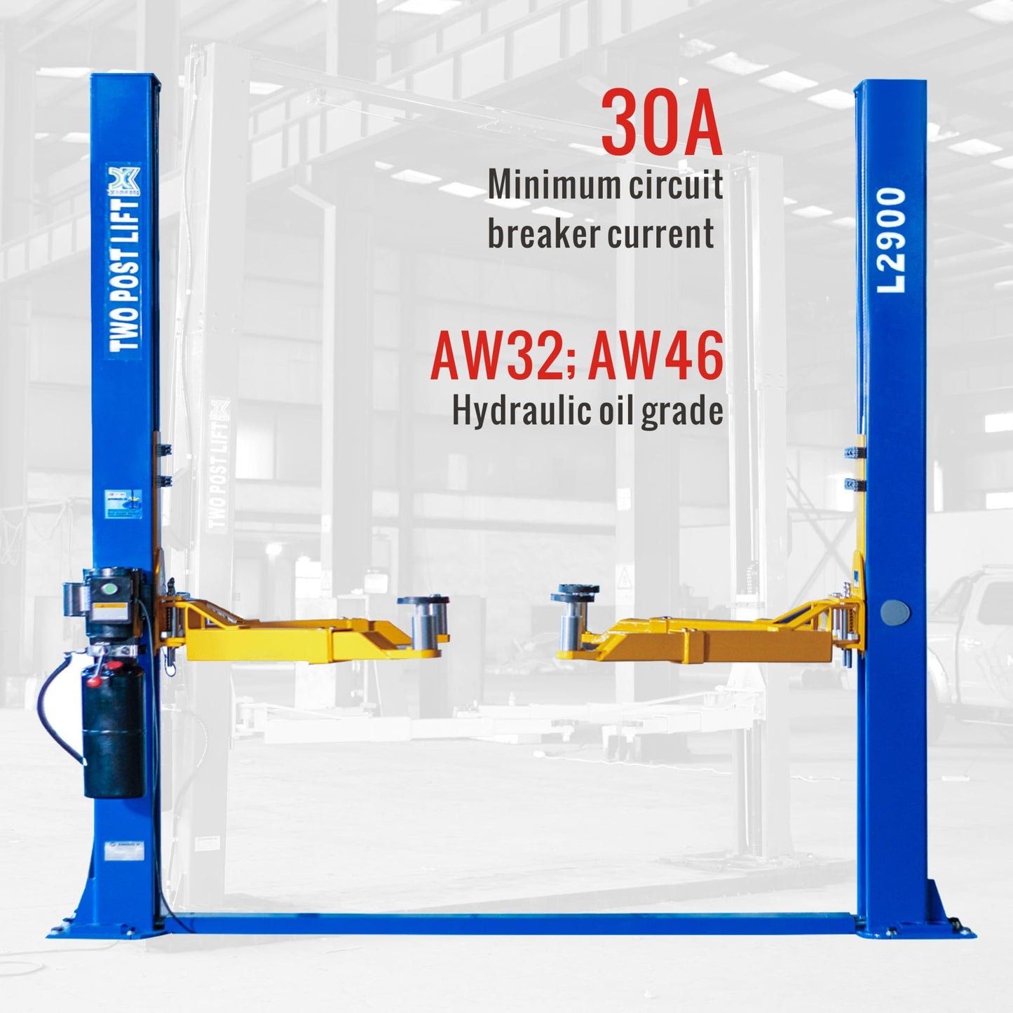 XK-L2900 Car Lift 9,000 LB 2 Post Lift Car Auto Truck Hoist 12 Month Parts Repalcement 220V