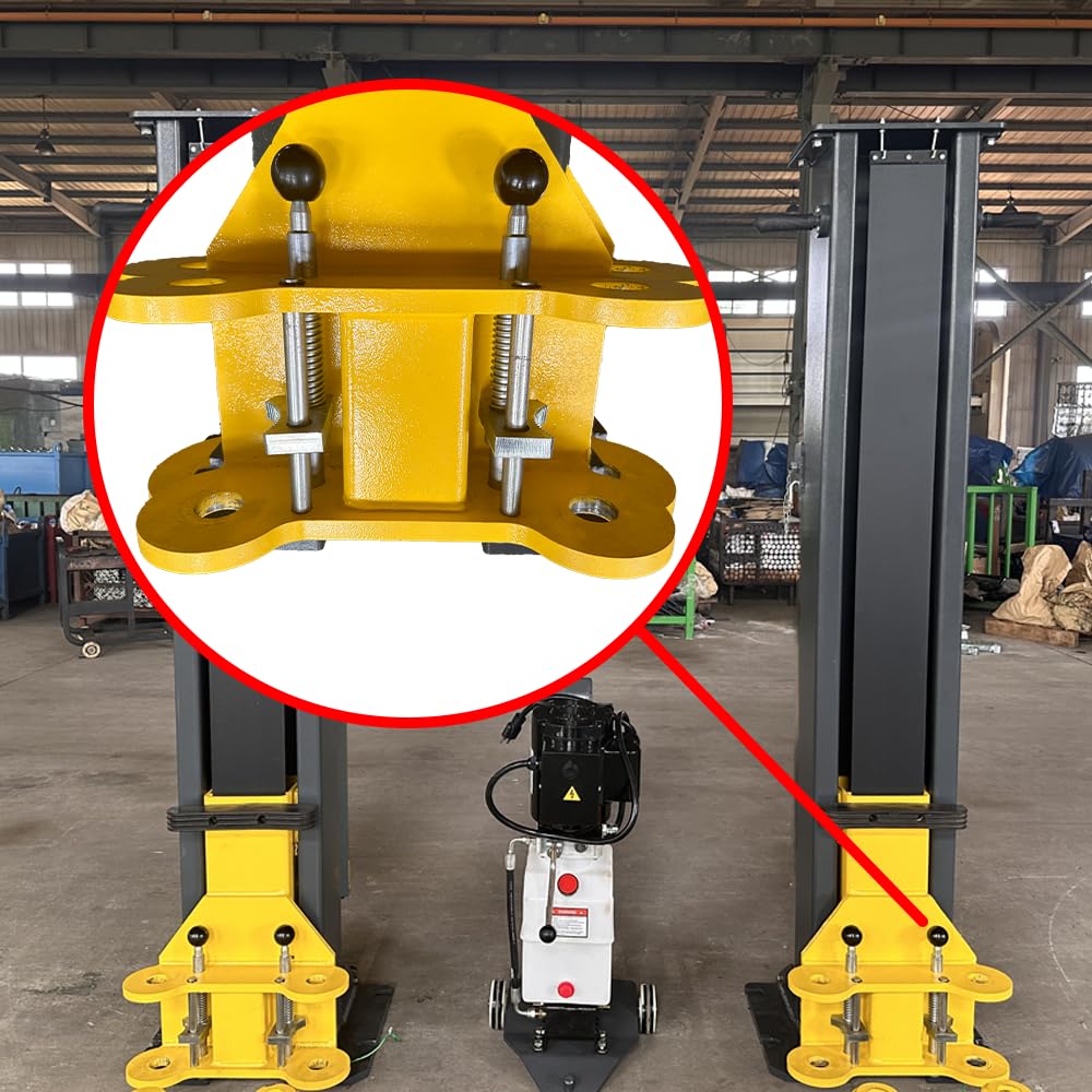 2 Post Car Lift 7000lbs, 8000lbs Tested Heavy Duty Hydraulic Auto Vehicle Truck Lift with 2+3 Adjustable Arm Design, Safety Lock and Rubber Door Protectors, for Garage and Workshop, 110V