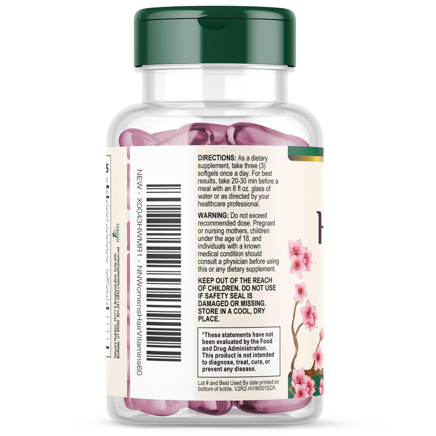 Hair, Skin & Nails Vitamins - Biotin 5000mcg Per Serving - Extra Strength Hair Growth Support For Women with Collagen, Argan Oil - Beautiful Skin, Hair & Nails Supplement - USA Bottled - 60 Softgels