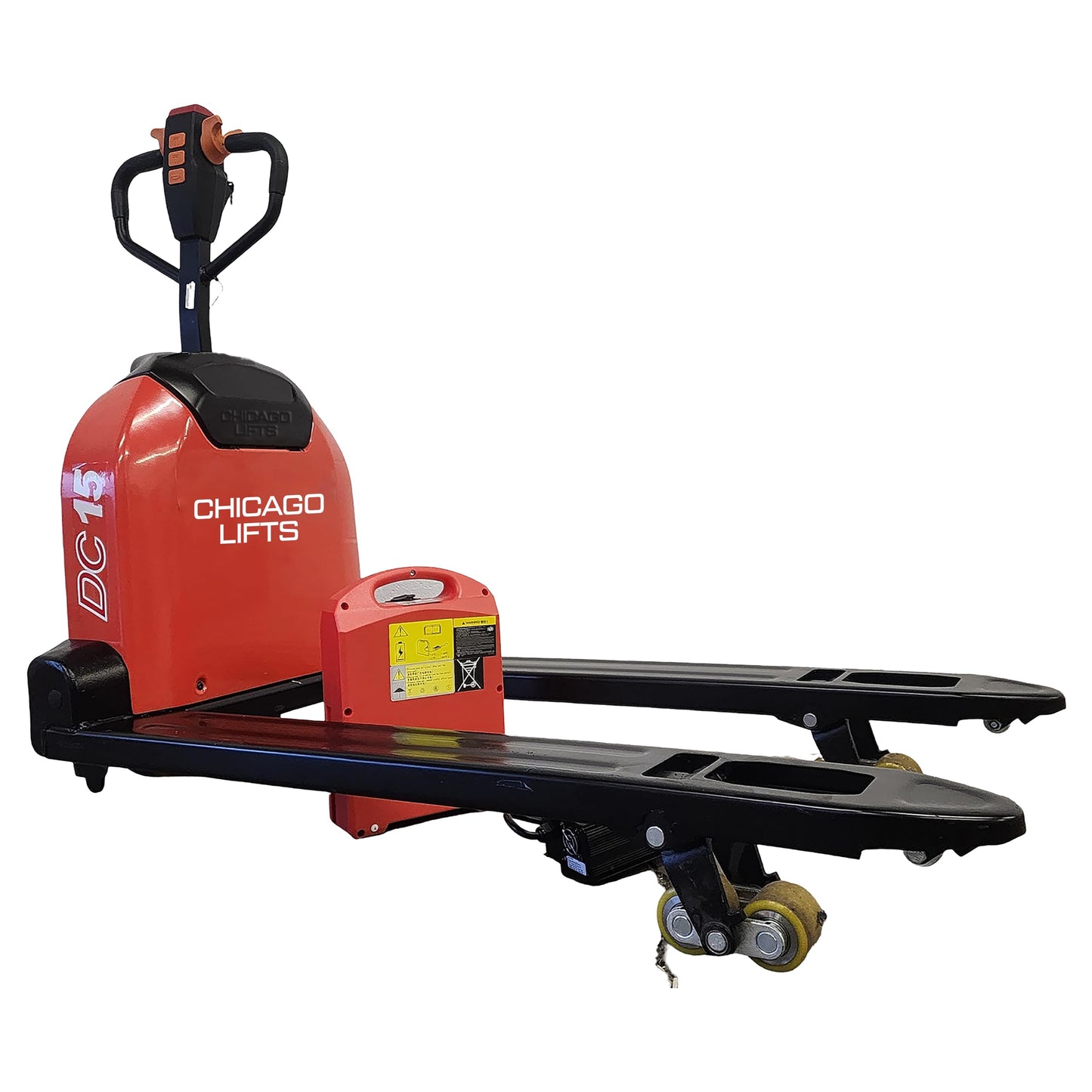 Chicago Lifts 48" x27" Full Electric Pallet Jack 3300lbs Capacity Li-Ion Battery 24V/30AH