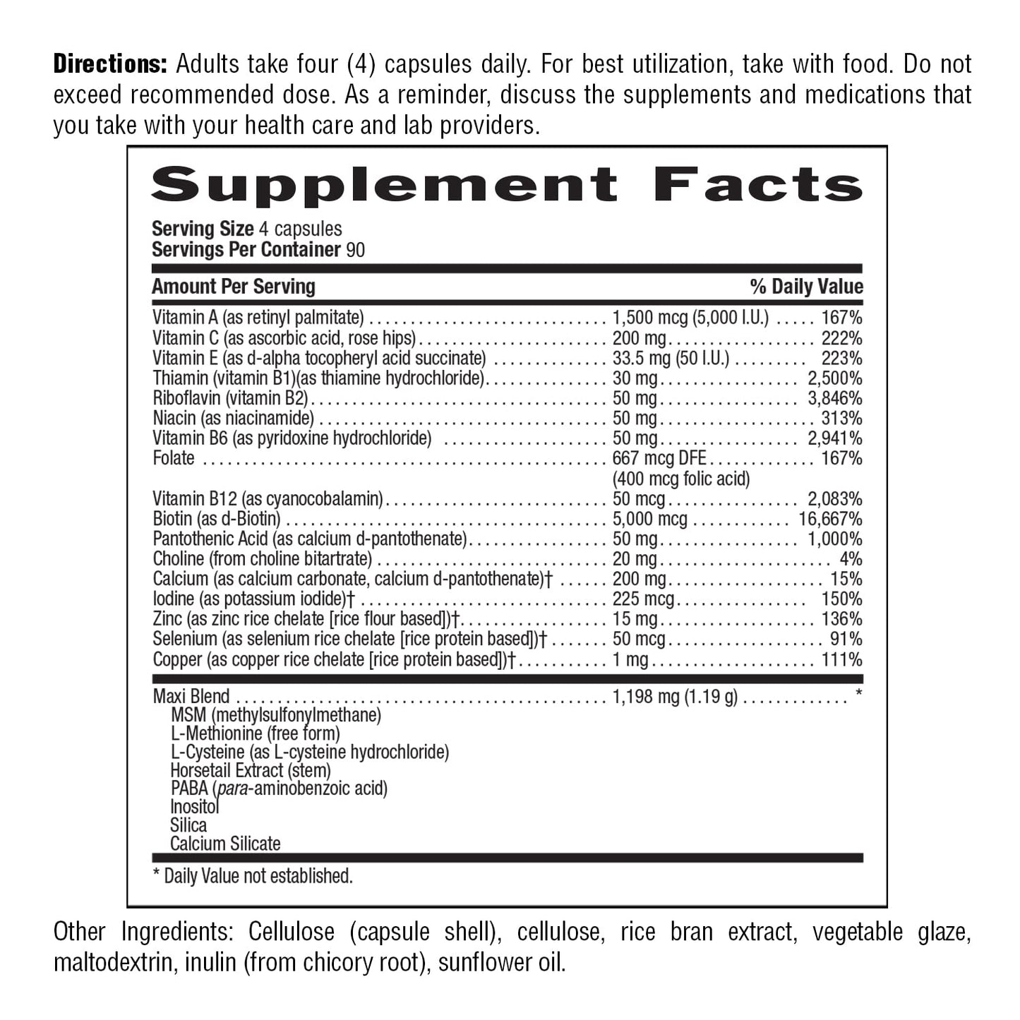 Country Life Maxi-Hair Plus 5000 mcg Biotin, 360 Capsules, Certified Gluten Free, Certified Vegetarian