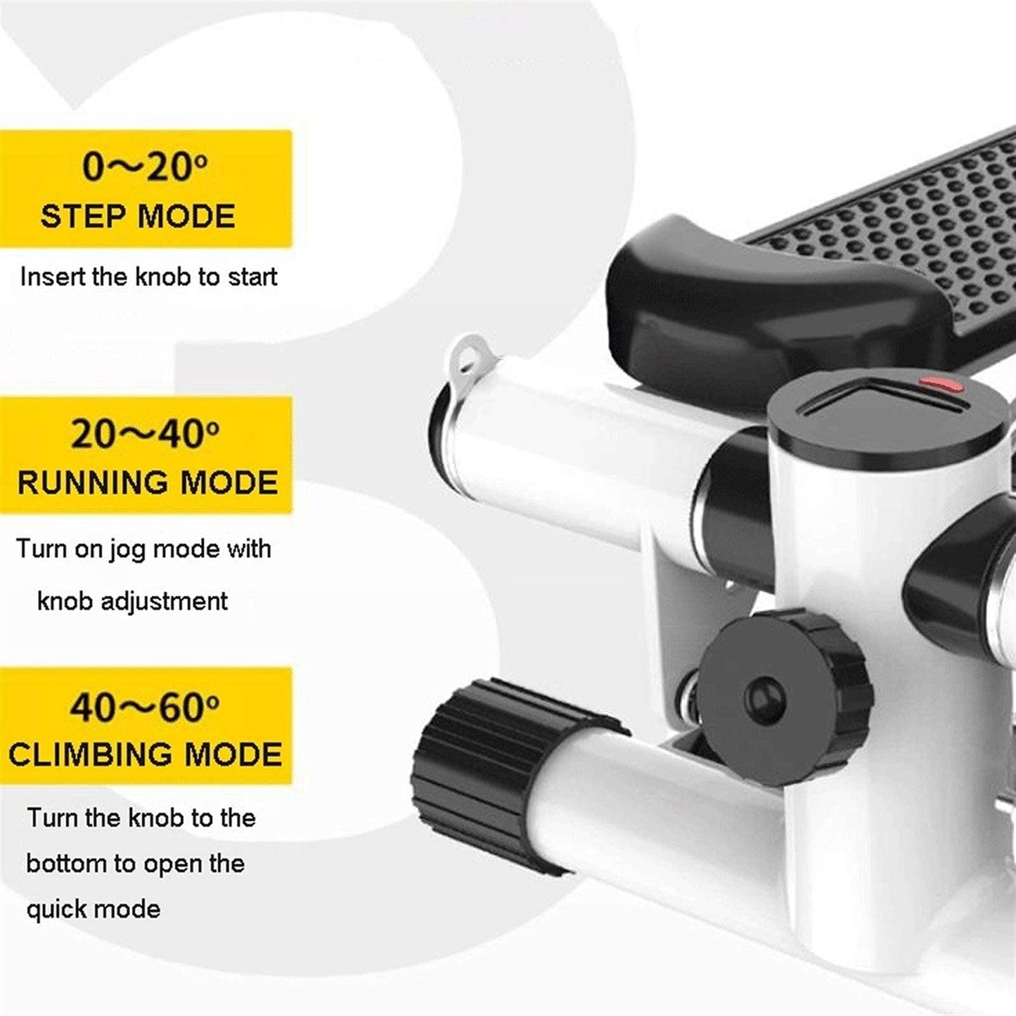 Mini-Stepper Swing Stepper Mini Stepper Home Twist Stair Stepper Hydraulic Mute Climber Step Machines Stepper Exercise Equipment with Resistance Bands and Anti-Slip Mat Efficency