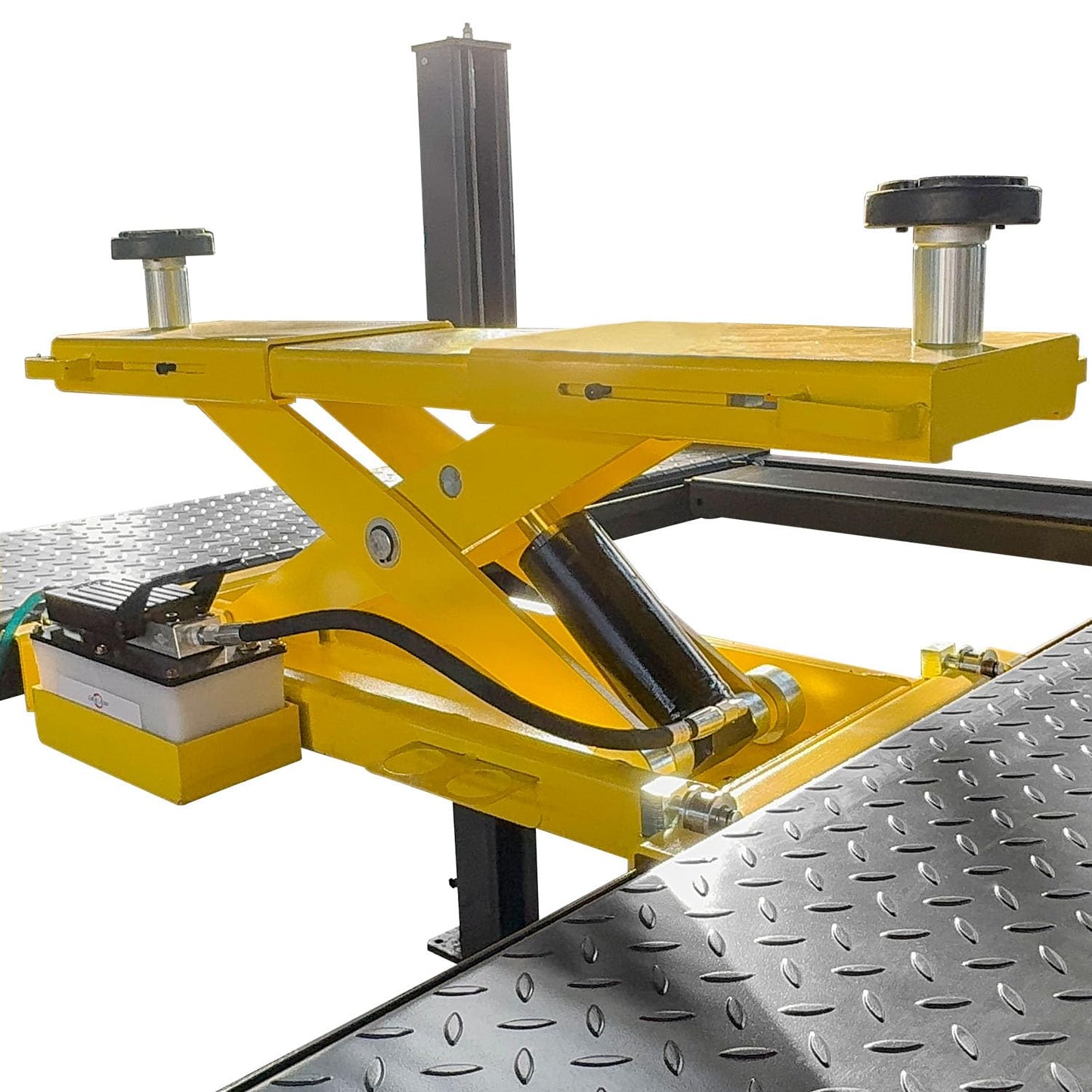 HPDMC 8500 lbs Four Post Parking Lift, 110V Heavy Duty 4 Post Lift w/Caster, Suit with Rolling Jack Bridge Jack for Workshop, Maintenance Shop 1 Year Warranty
