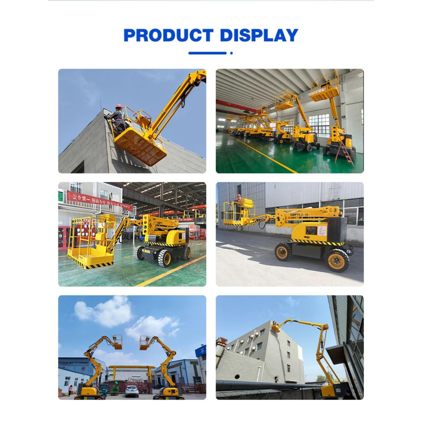 Towable Telescopic Articulated Boom Lift with Hydraulic Crank Arm for Tight Workspaces and Complex Terrain High-Altitude Operations