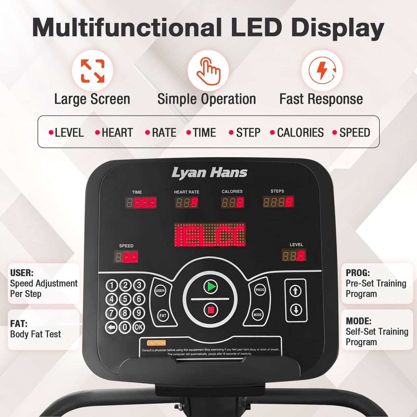 Stair Stepper with LED Screen, Commercial Grade Stepper Machine, Stepmill for Exercise at Home, Stair Climber for Cardio and Lower Body Workouts, 15 Speed Levels, 660LBS Capacity, 15-165 Steps/Minute