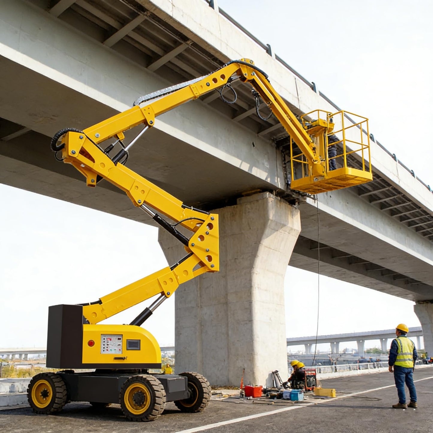 Articulated Boom Lift 10–16m, Mobile Aerial Work Platform for High Reach Construction and Equipment Installation