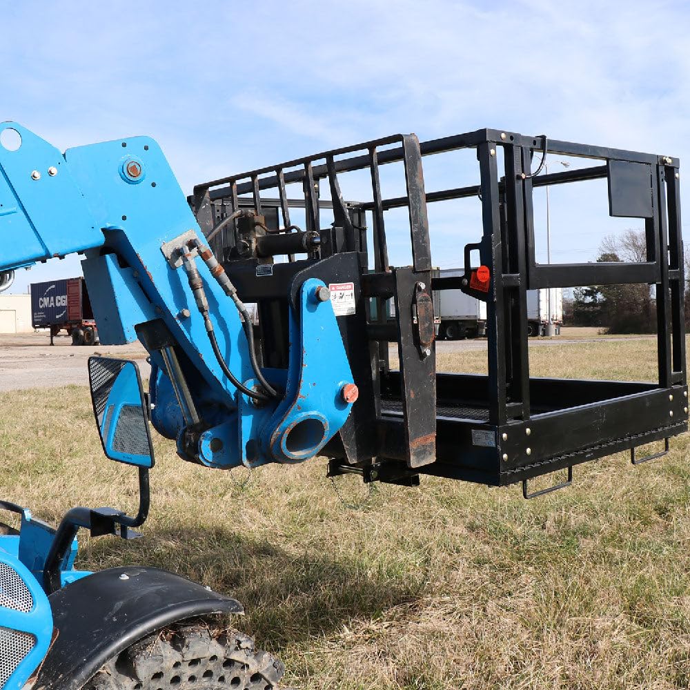 Titan Attachments 4' x 6' Mesh Telehandler Work Platform, Man Safety Basket, Forklift Attachment, Safety Cage