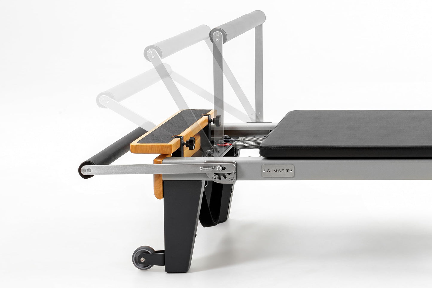Pilates Reformer Machine with 16" Raised Legs, Foot Strap & Loop Handles – Aluminum Frame, Upright Storage – Ideal for Seniors, Beginners & Small Spaces – Supports 330 lbs – (Summer Sale)