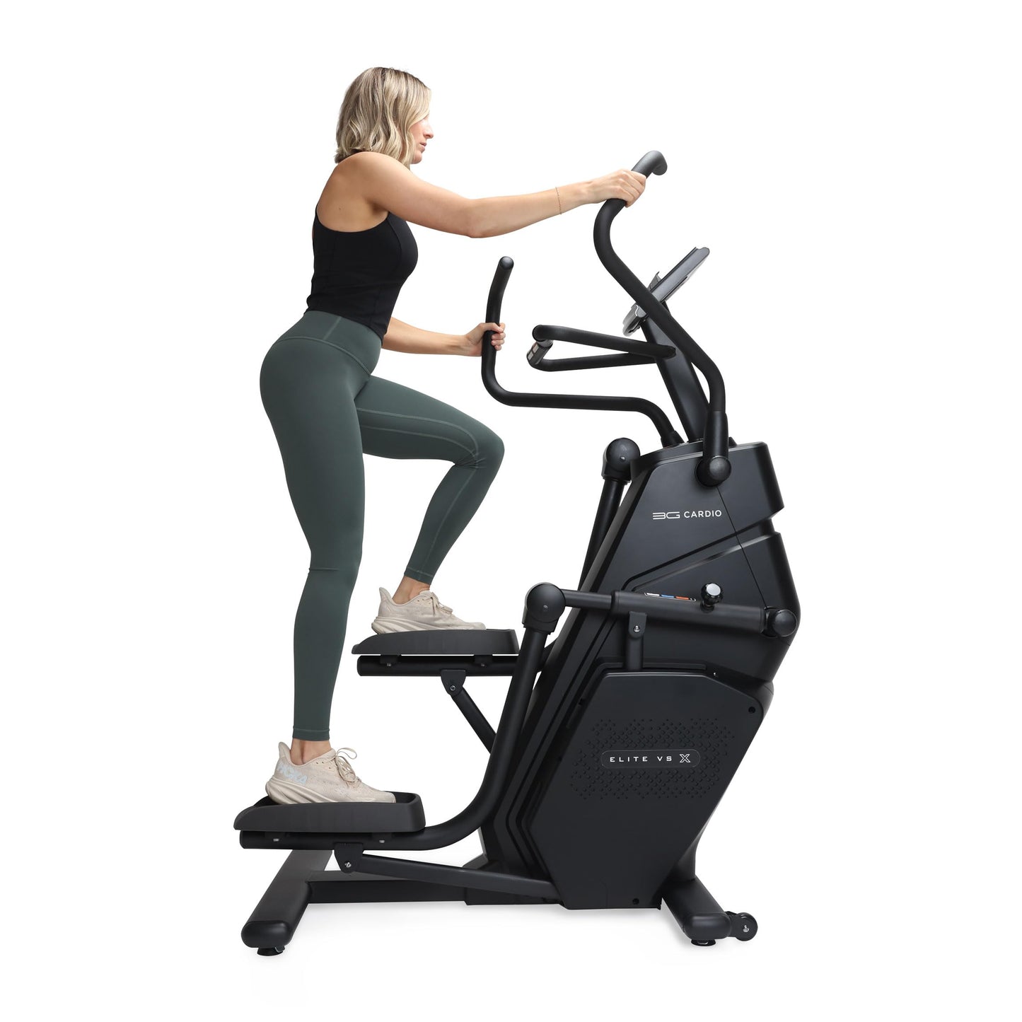 3G Cardio Elite VS X Vertical Stair Stepper with 14” /15”/ 16” Adjustable Climbing Stride, Small Space Saving 49.6” Footprint, FreeSync™ FTMS Smart HD Connectivity, 350LB Max Weight, 5 Year Warranty