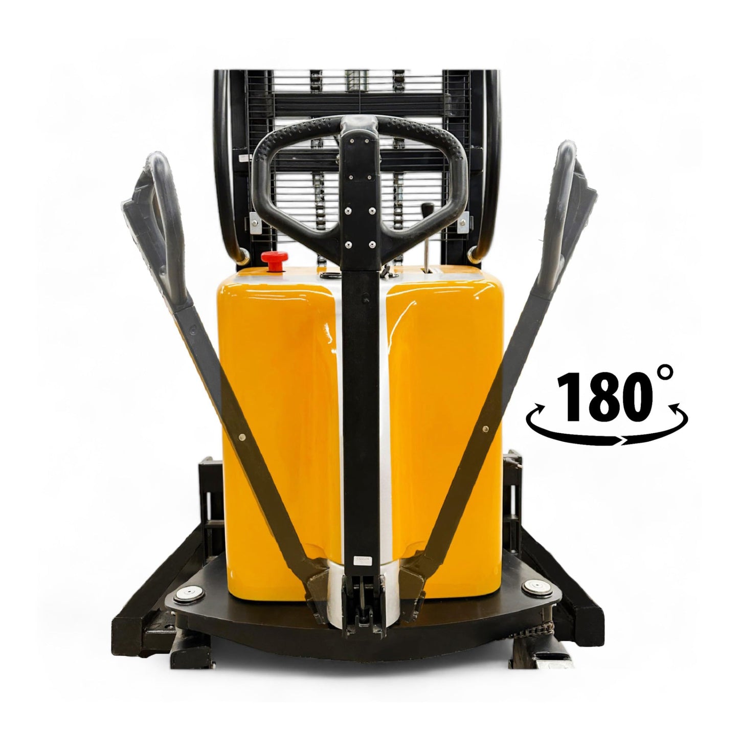 HOC EMS1035W SEMI Electric Wide Leg Pallet Stacker 2204 LBS 1000 KG Load Capacity + 138 INCH Height Capacity + Adjustable Frame Legs - North American Made