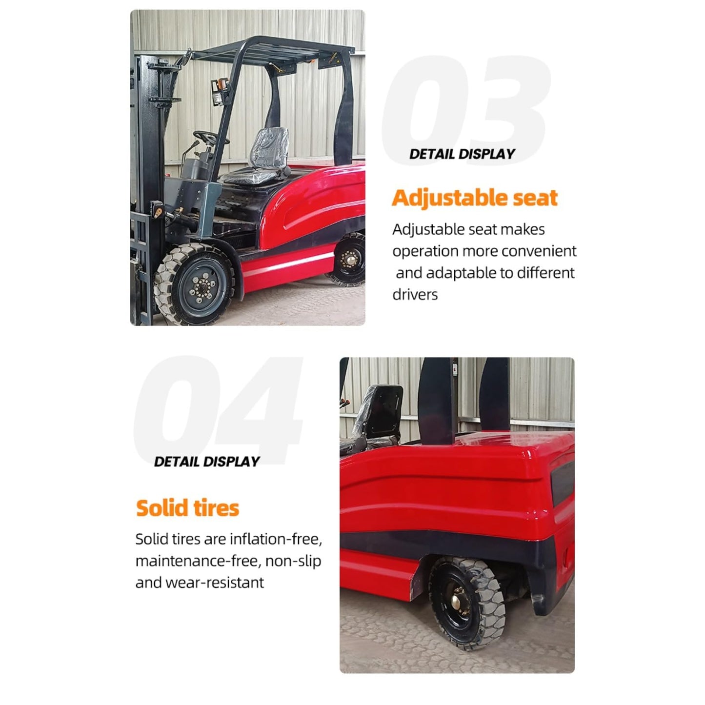 Industrial Material Handling Equipment, 5000lbs Capacity Electric Forklift, Lithium Ion Counterbalance Lift Truck, Narrow Aisle Reach Truck, Warehouse Loading Dock Stacker Machine