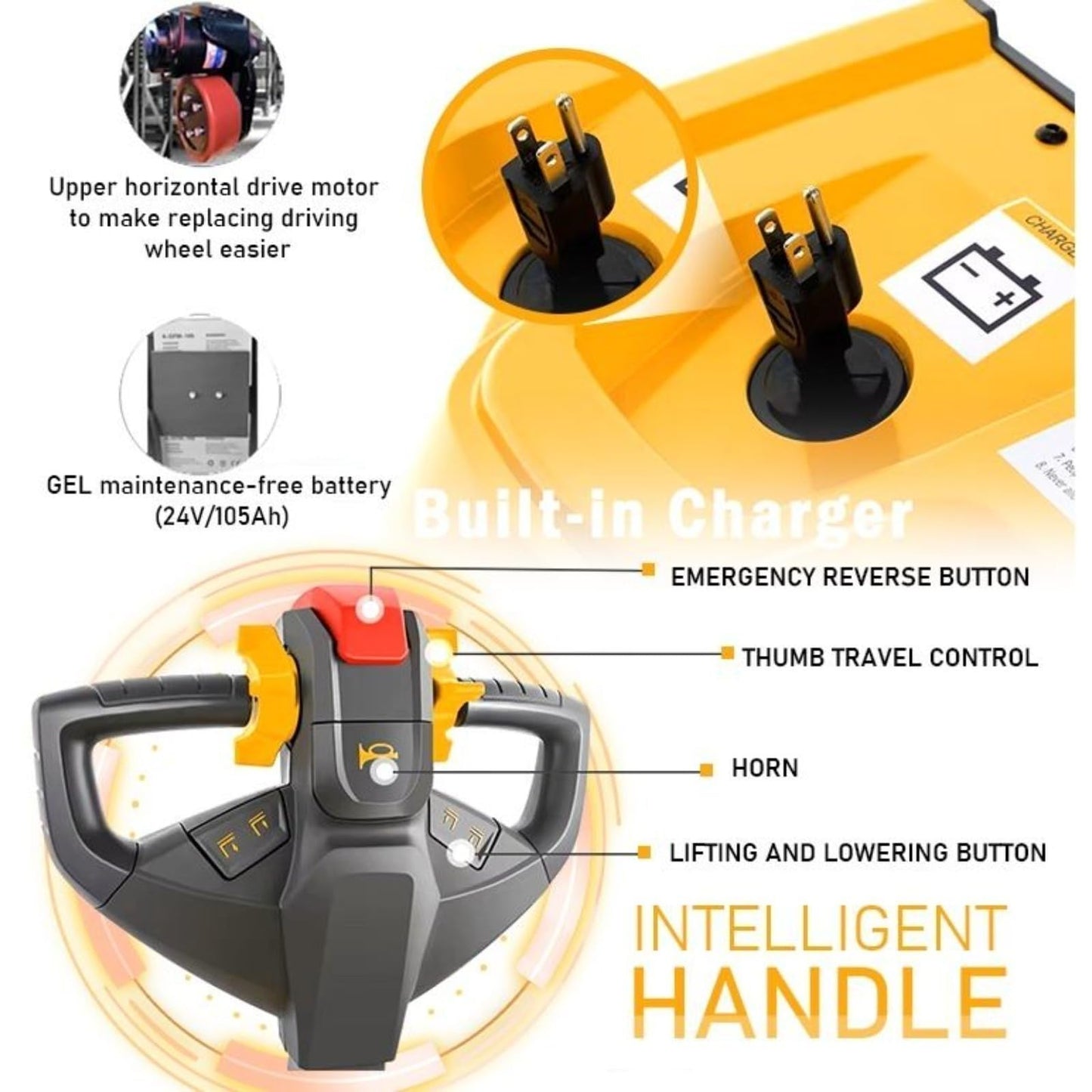Electric Pallet Handling Lift Equipment, Battery Powered Forklift Stacker Truck, Walk Behind Hydraulic Stacking Machine, Warehouse Stacking Equipment, Material Handling System