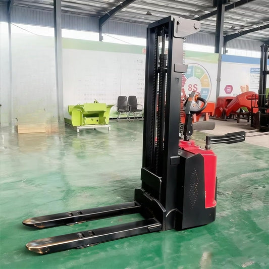 Full Electric Walkie Pallet Stacker 1000kg 1500kg 3000mm Lift Height Stable Straddle Legs Hand Push Electric Stacker for Warehouse Cargo Lifting and Logistics Handling