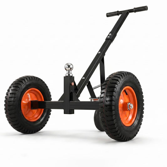 Heavy Duty Trailer Dolly, 1200 lbs Tongue Weight Capacity Trailer Mover with 2" Ball, 15.2" Pneumatic Tires & 8" Swivel Wheel, Adjustable Height Tow Dolly for Boat, RV, Utility Trailers (1200lbs)