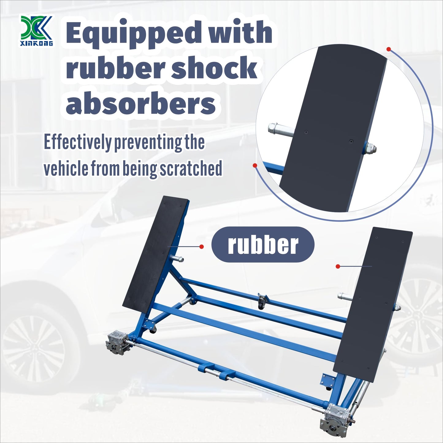 XK Portable Car Lift LM250T – 5511 lbs Auto Scissor Lift with Dual Platforms & 2 Adjustable Support Stands, Adjustable Width & Height, Heavy-Duty Vehicle Lift for Home Garage & Auto Repair Shop