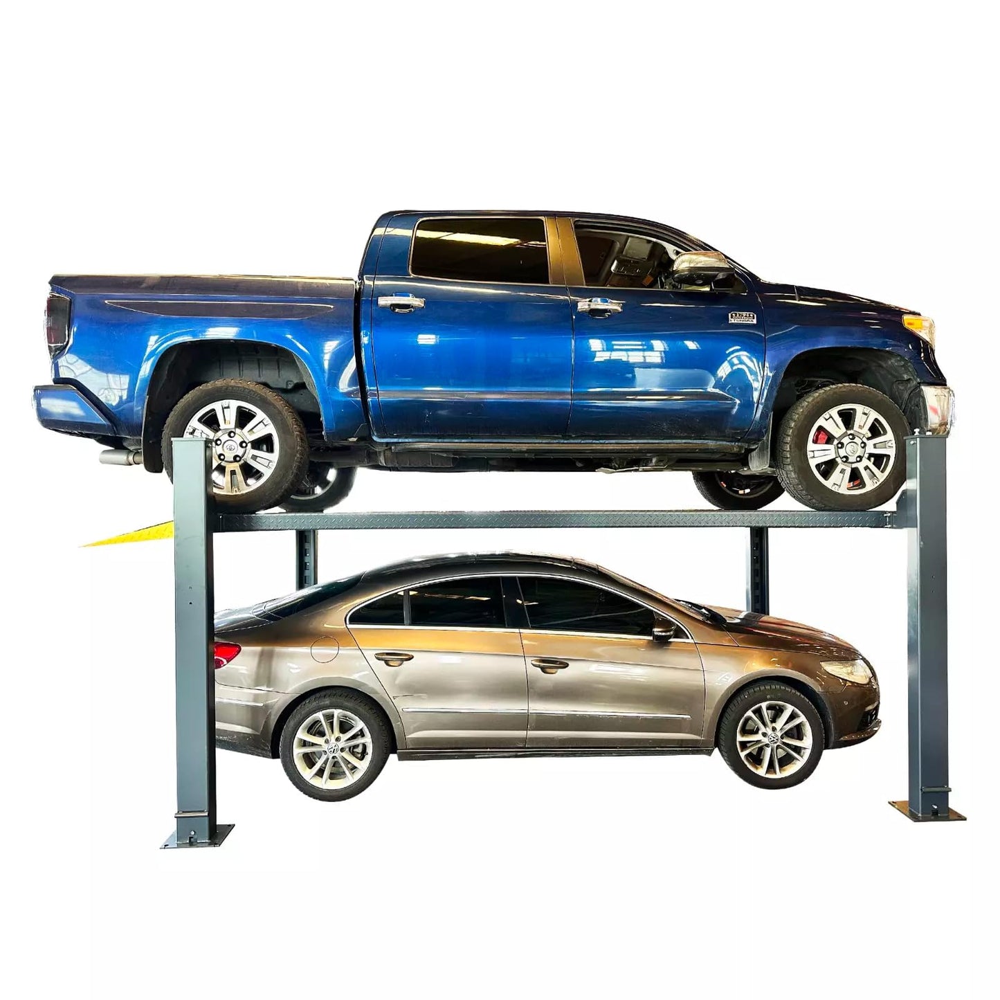 ‎KT-4H850 3.0HP Four Post Lift Car Truck Parking Hoist with Casters 8500Lbs Lifting Capacity Portable Storage Service Home Parking Lift