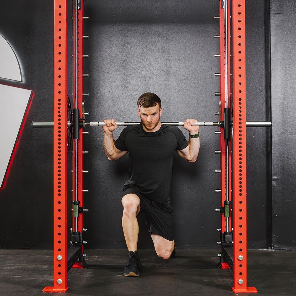 Titan Fitness X-3 Series 90" Smith Machine Power Rack Attachment, 500 LB Capacity, Comes with Smith Olympic Bar, Guide Rods, Safety Catches, Spotter Hooks