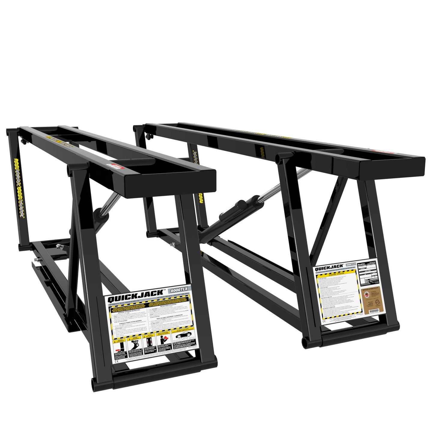 QuickJack Bundle - 8000TLX Portable Car Lift, Wall Hangers & SUV Adapters, ALI Certified, 8,000-lbs. Capacity, 110V Power Unit, Car Lift for Garage, Shop, & Mechanic