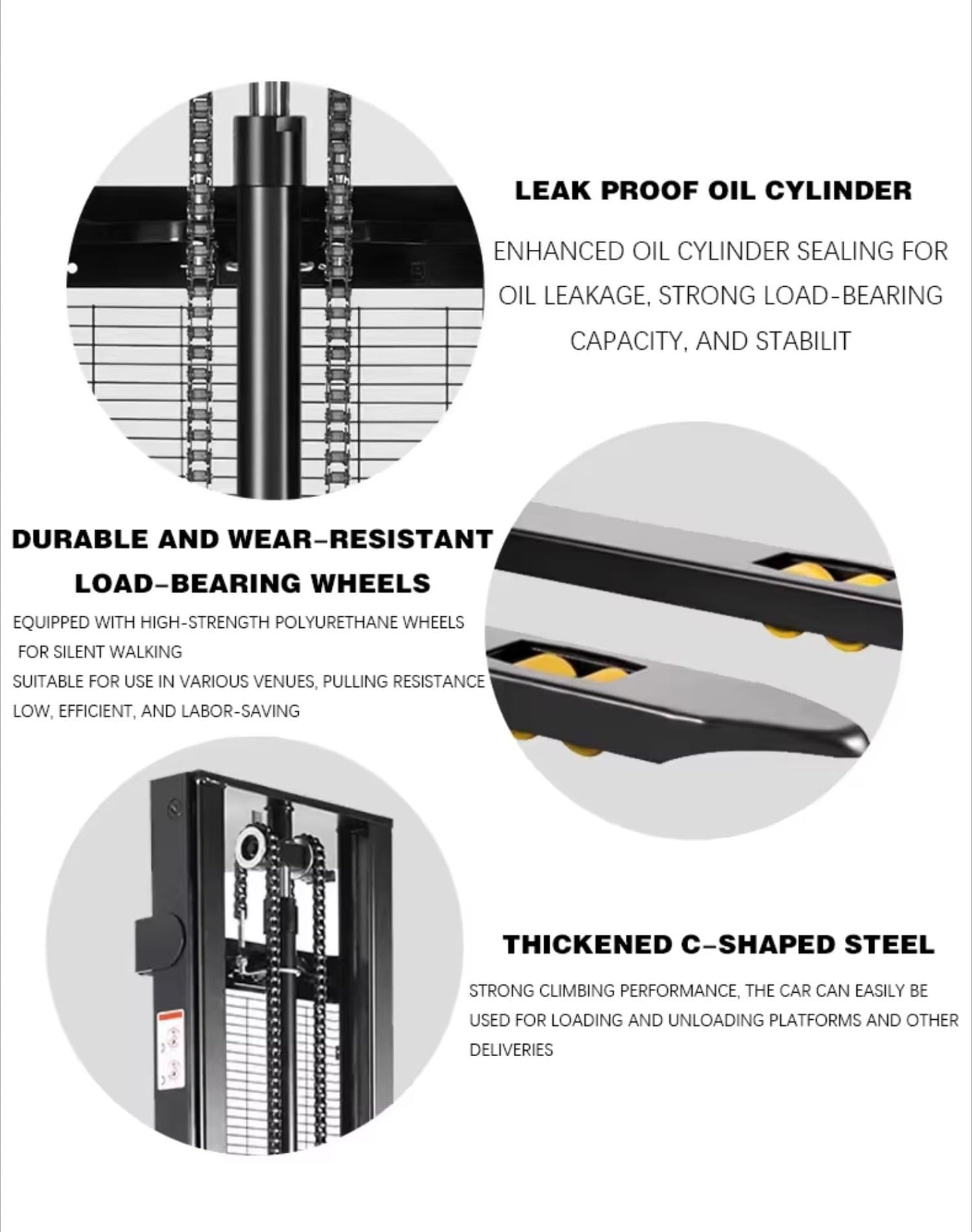 2 Ton Full Electric Stacker, 4500 mm Lift Height Walk-Behind Fork Truck for Warehouse Material Handling