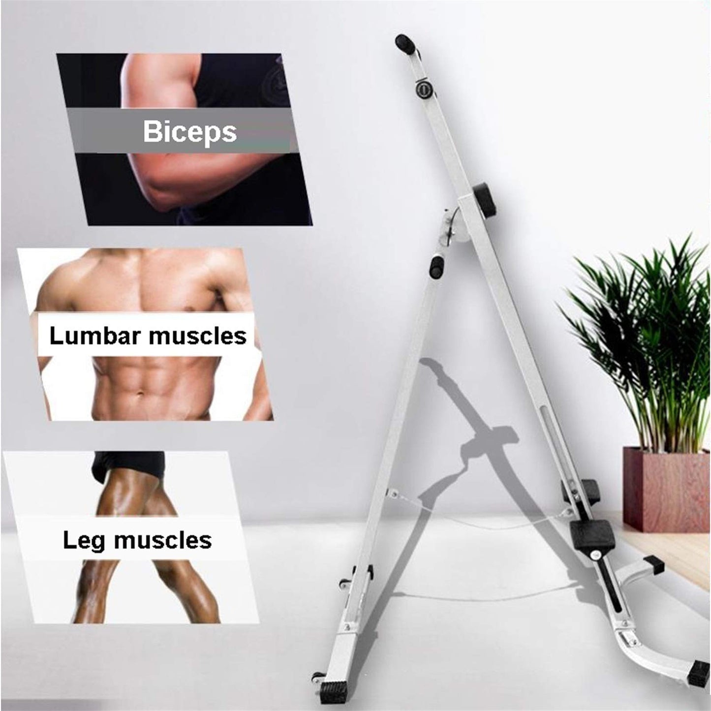 Indoor Vertical Climbing Exercise Machine Folding Exercise Cardio Workout Machine Stair Stepper Max Capacity 150KG for H