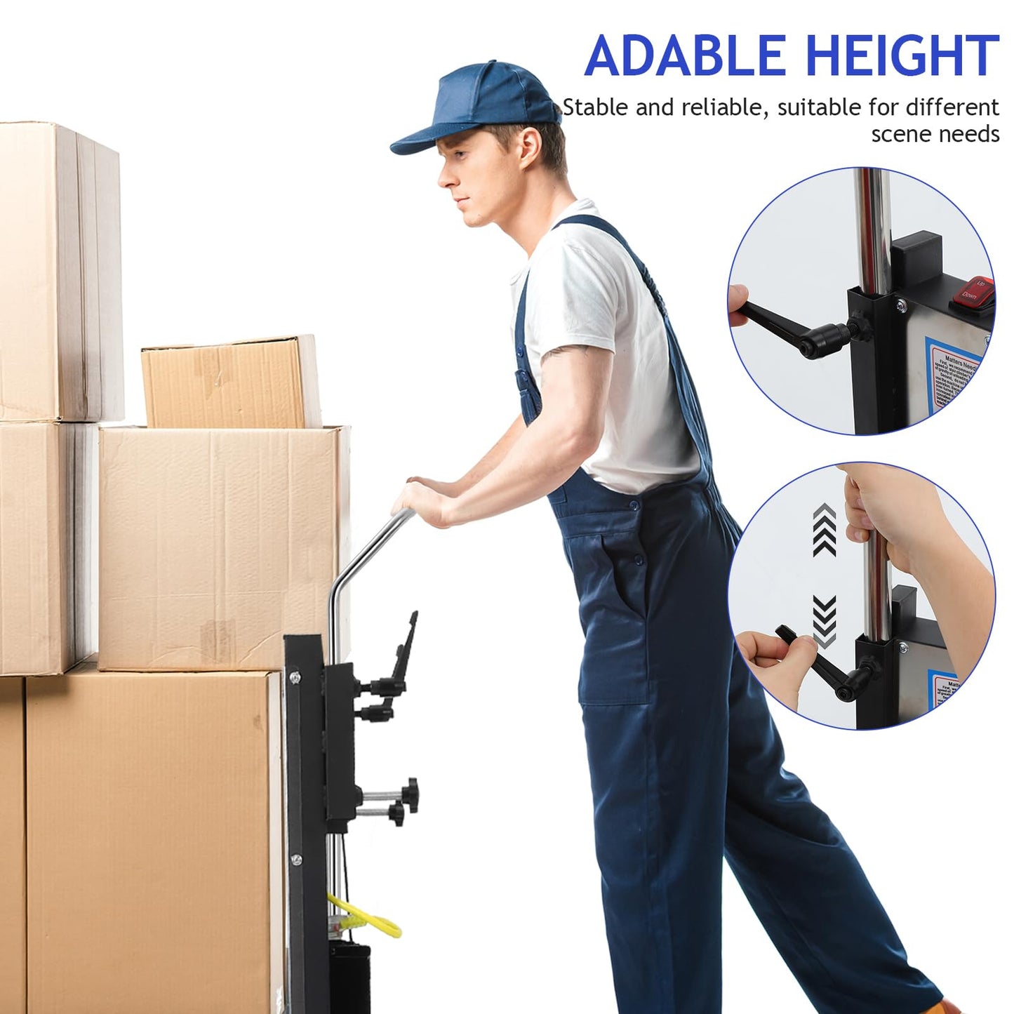Electric Stair Climbing Dolly 1200W | 881lbs Heavy-Duty Stair Climber Hand Truck | 3-Speed Adjustable 40 Steps/Min | Folding Powered Cart for Furniture, Appliances & Water Drums | Silver