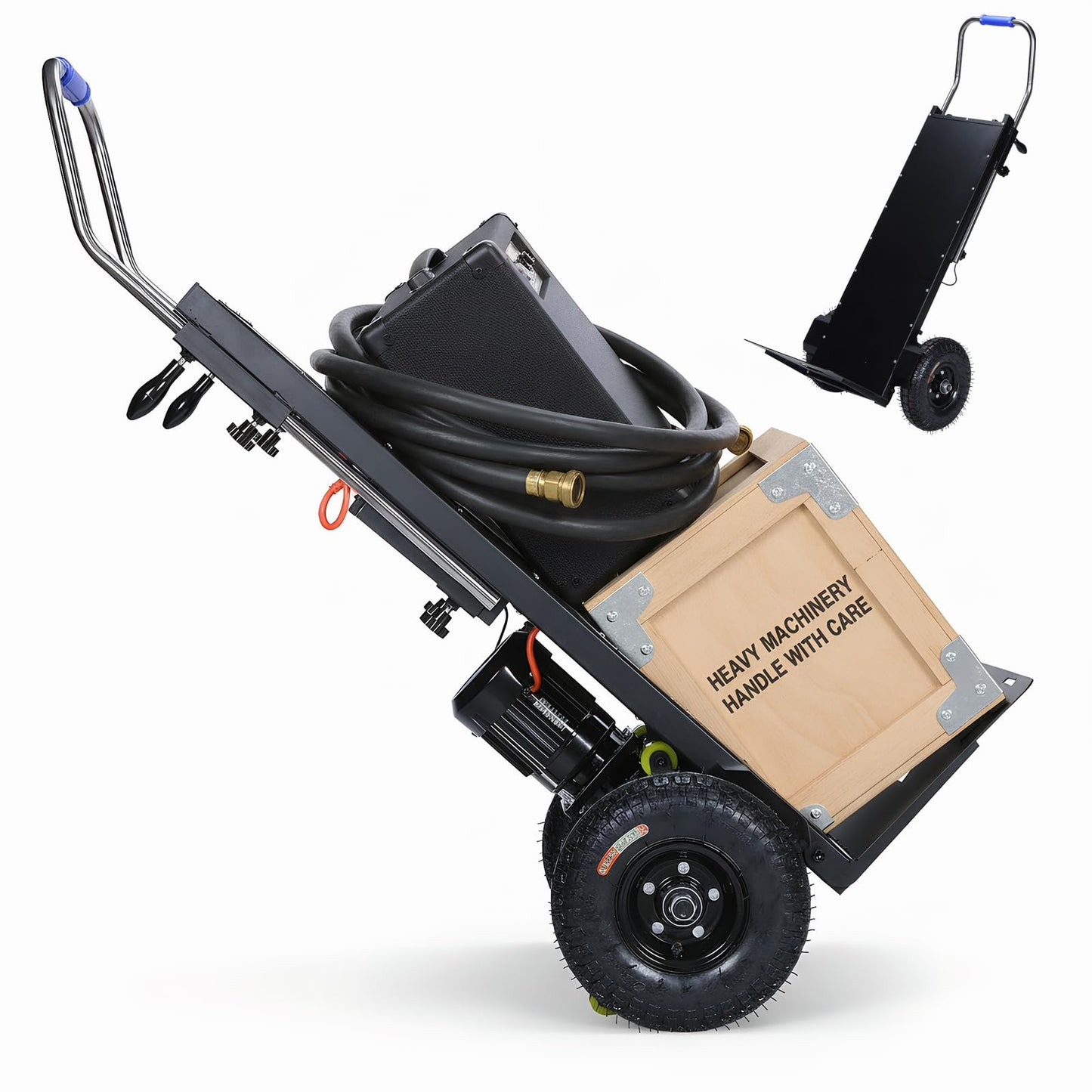 880lbs Electric Stair Climbing Cart 1500W Motor Electric Stair Climbing Hand Trucks with Safety Rope for Moving Warehouses Delivery Workers Home Commercial Use