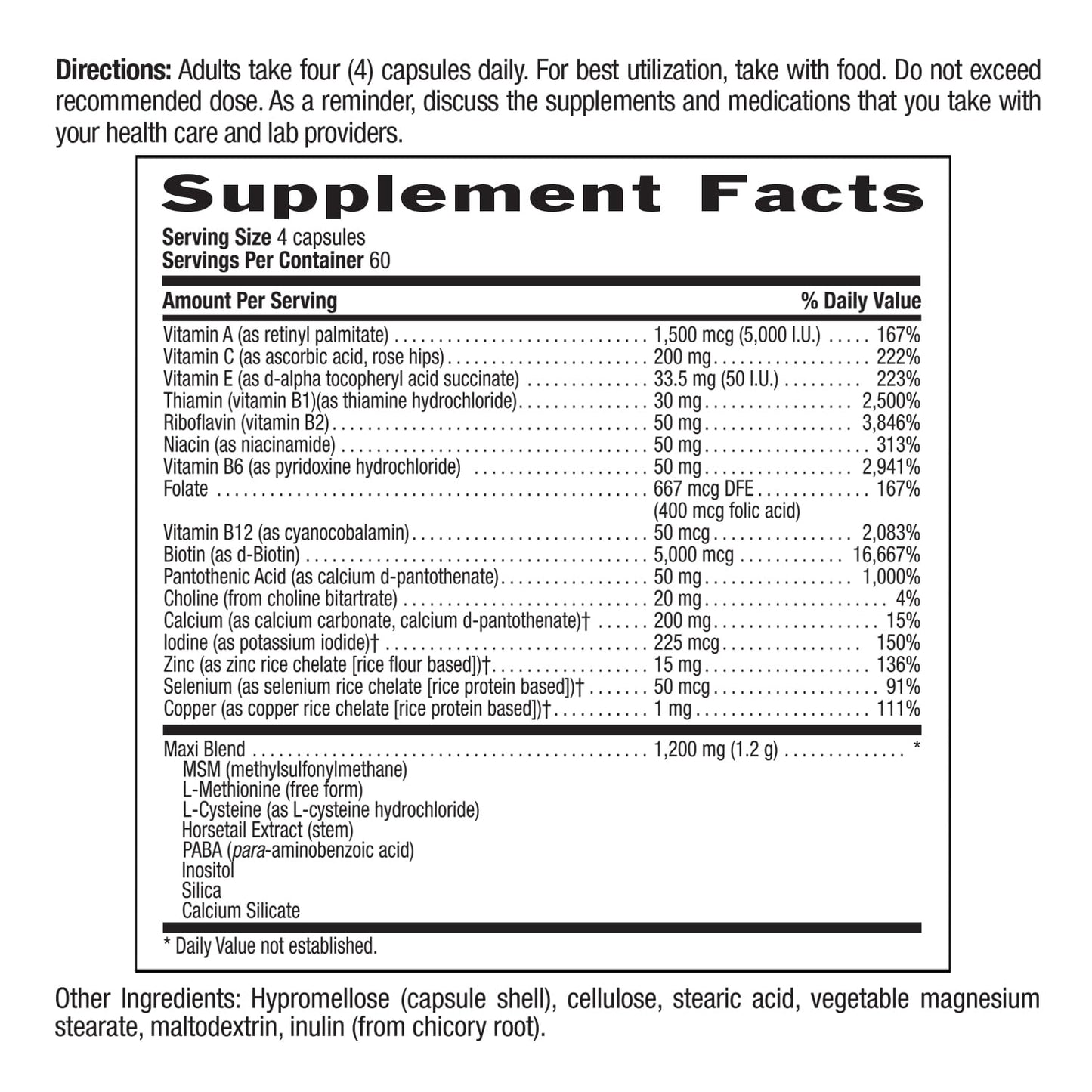 Country Life, Maxi-Hair Plus Biotin, Supports Healthy Hair, Skin and Nails, Daily Supplement, 240 ct