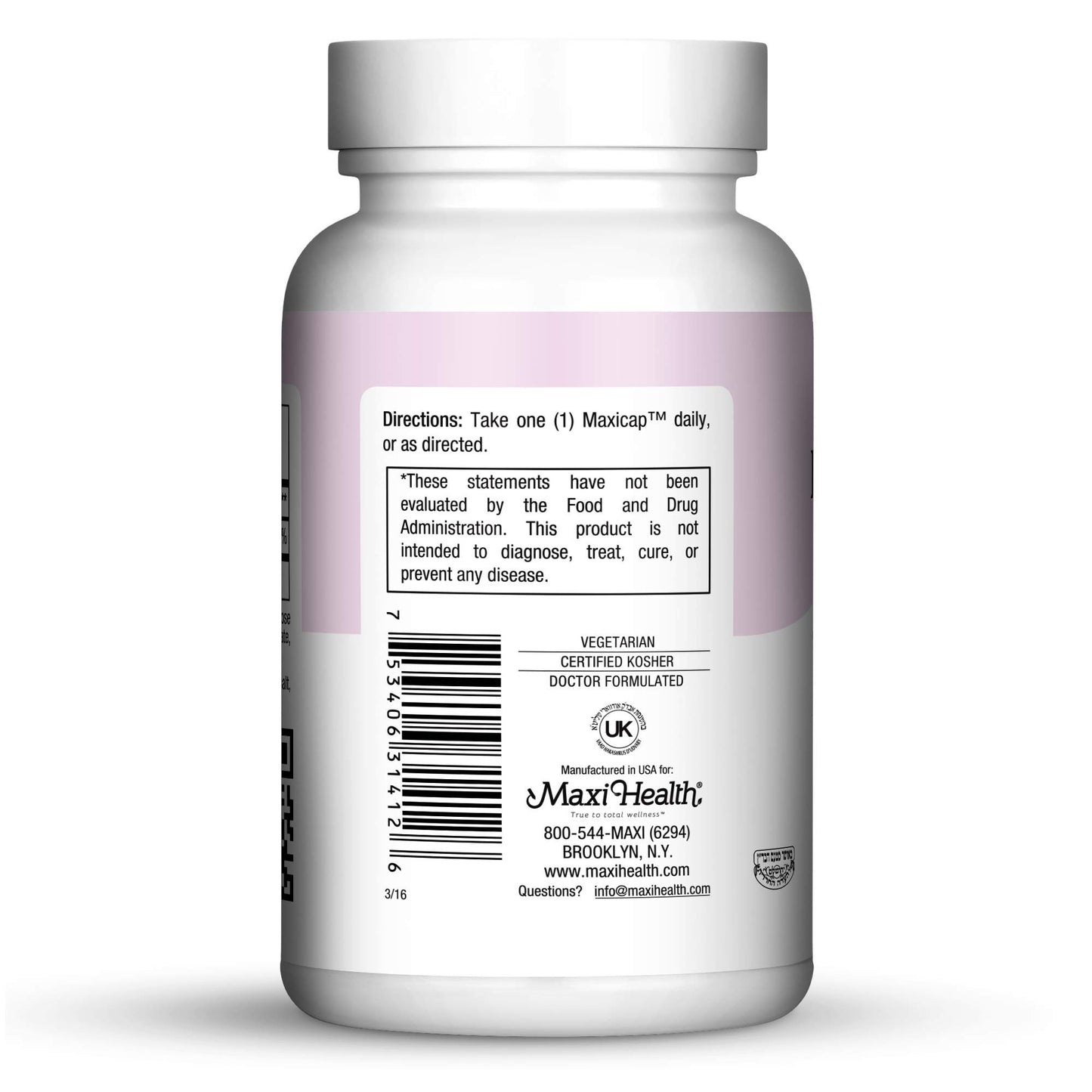 Maxi Health Biotin 5000 mcg – Hair Skin and Nails Vitamins for Women & Men – High Potency Vitamin B7 Supplement for Hair Growth, Strong Nails & Healthy Skin – Kosher, Doctor Formulated – 120 Capsules