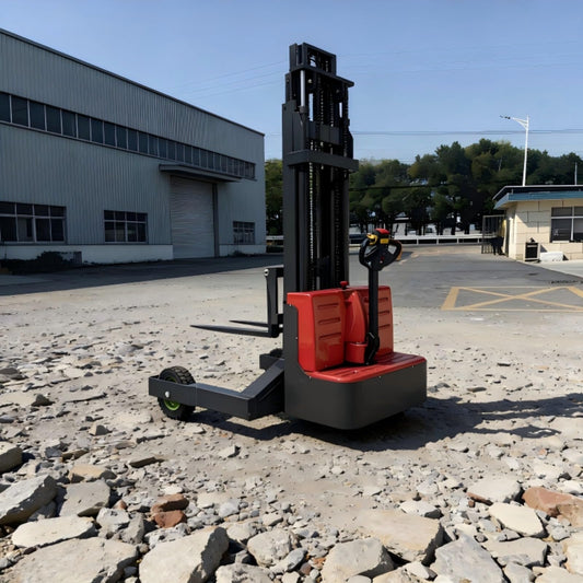 Electric Pallet Stacking Transport Equipment, Battery Powered Forklift Stacker Truck, Walk Behind Hydraulic Stacking Machine, Warehouse Material Handling Equipment, Pallet Lifting System