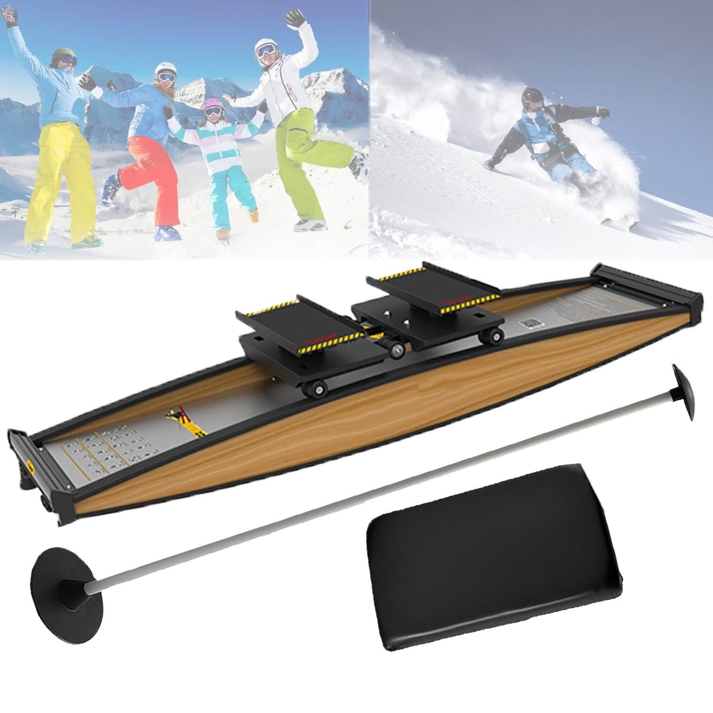 Ski Trainer/Exercise Machine,Simulated Ski Machine,Indoor Aerobic Fitness Equipment Waist/Leg Training Ski Simulator,Trainer Body Balance Ski Machine