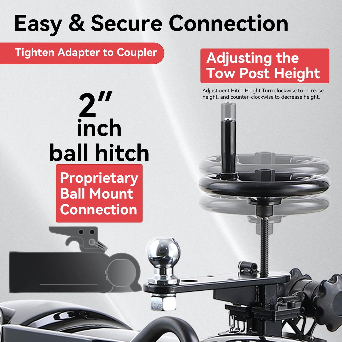 Dvsripa Electric Trailer Dolly,9900 Lbs Max Trailer Weight,48V 500W Motorized Trailer Dolly with Powerful Motorized Trailer Mover for RV Utility Trailers,Compact Design Home Garage Outdoor Use
