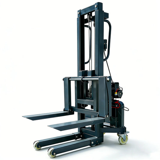 Electric Pallet Stacker Lift, 661 lbs Capacity, 63 Inch Lift Height, Material Lifts Truck with Electric Forks for Warehouse, Factory, Logistics(1.6 m)