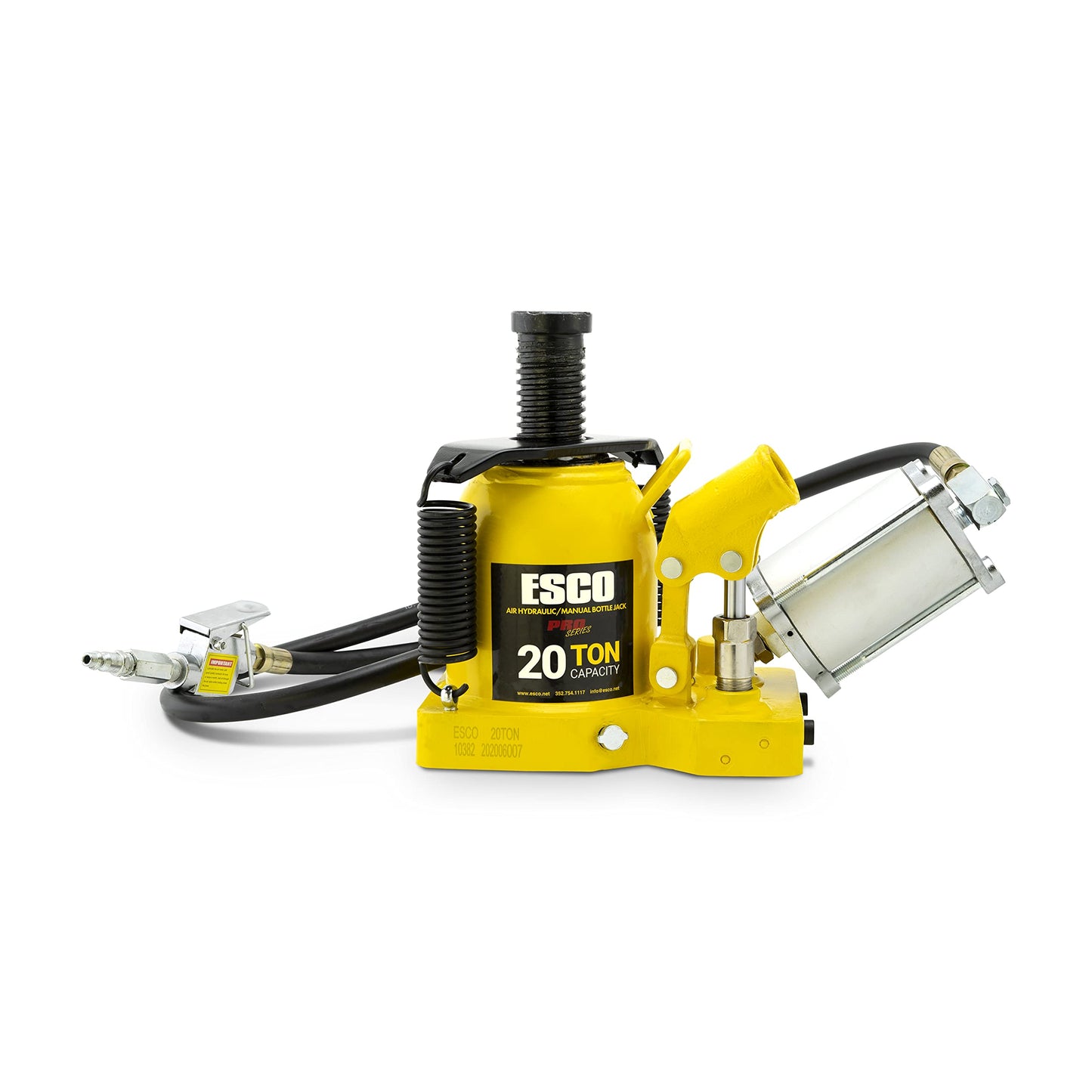 Pro Series 20 Ton Shorty Air Hydraulic Bottle Jack