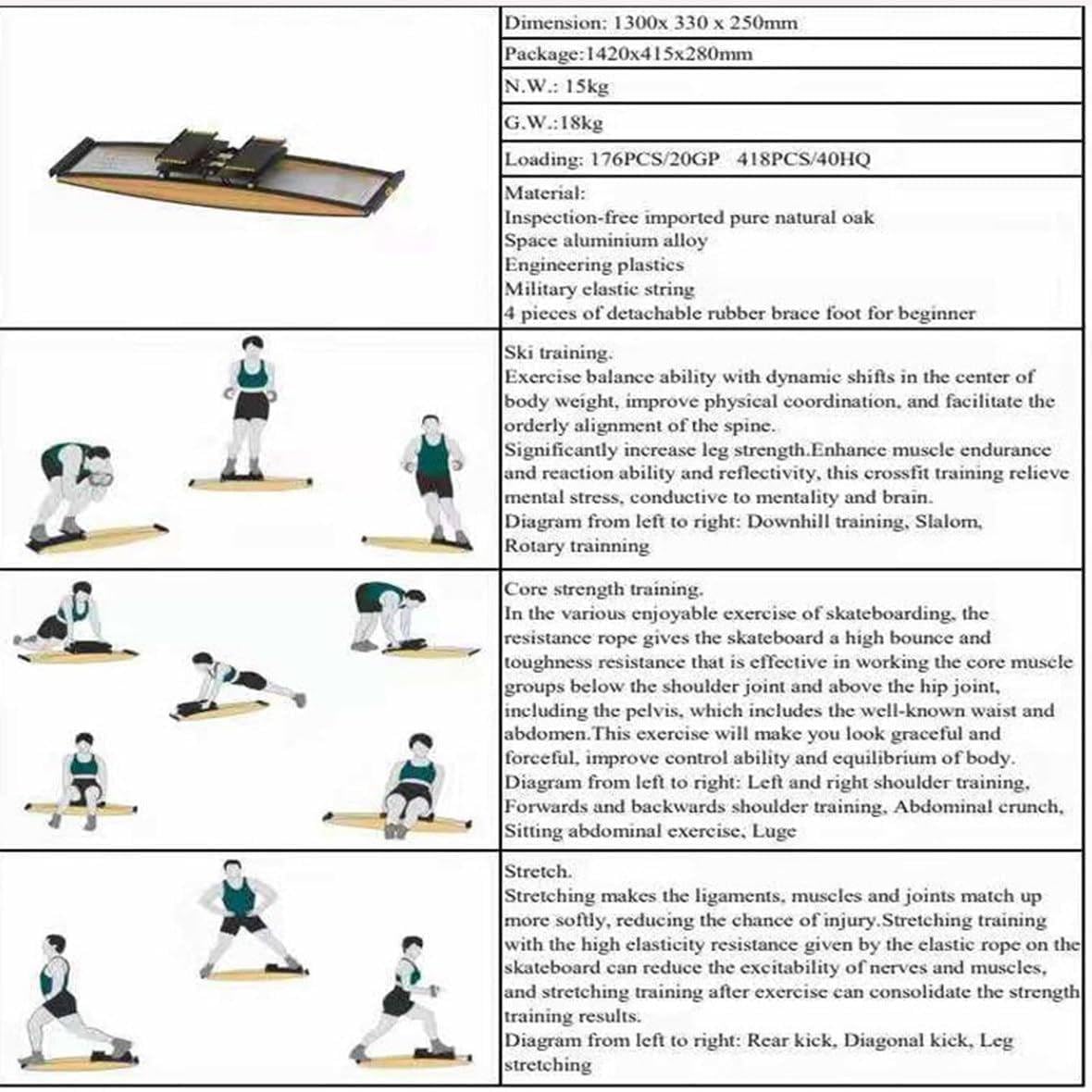 Ski Exercise Machine, Leg Trainer Ski Training Machine, with 150kg Load-Bearing and Adjustable Resistance, for Waist, Abdomen and Leg Training