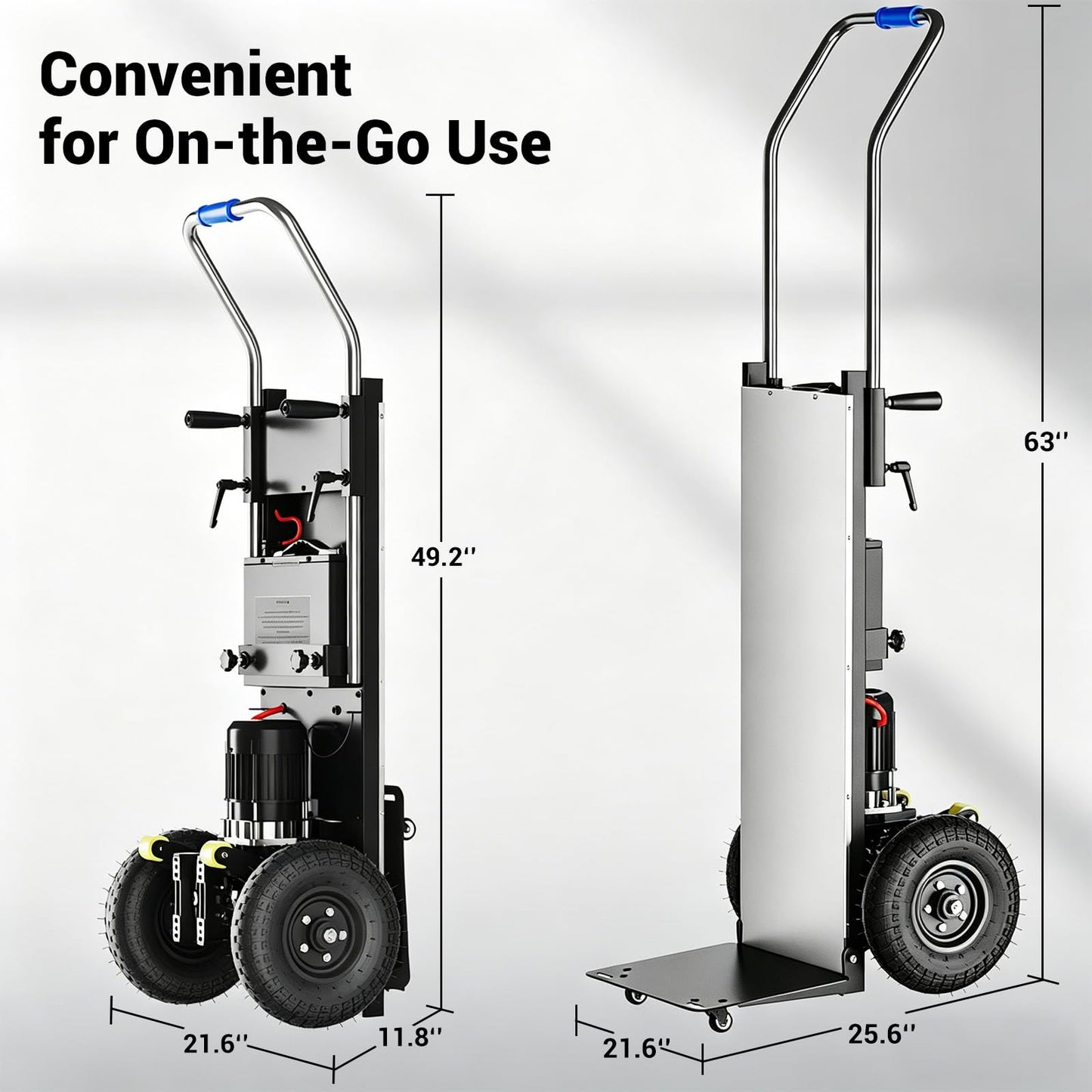 Electric Stair Climbing Dolly, Powered Hand Trucks 1300W Heavy Duty Stair Cart with Safety Rope for Furniture Logistics Warehouse