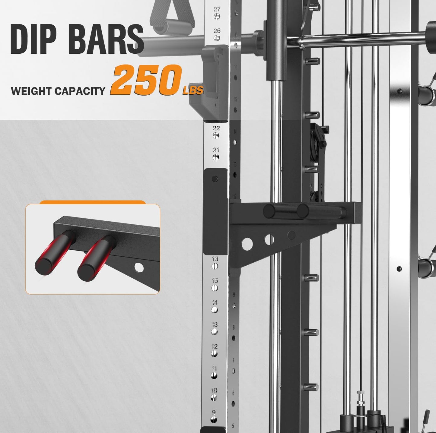 DONOW Smith Machine with Weight Stacks, Heavy Duty Home Gym System Power Cage Cable Crossover Machine Multi-Functional Trainer Ratio 1:1