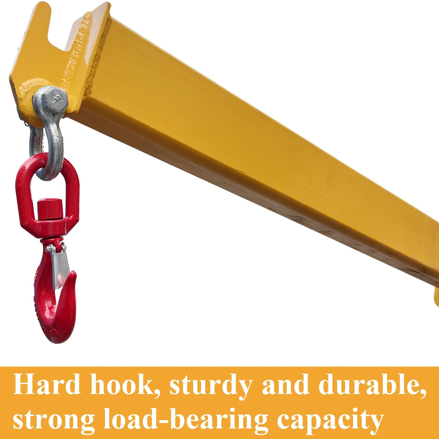 HQHAOTWU Forklift Jib Boom Crane 6600lbs Capacity Telescoping Mobile Crane Industrial Adjustable Forklift Lifting Hoist Truss Jib Boom Hook Manual Telescopic 63in-98in for Warehouse & Factories