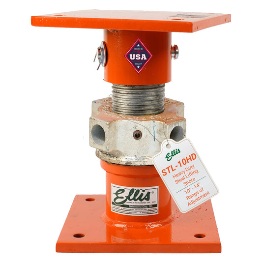ELLIS Heavy-Duty Adjustable Steel Shore – Basement Jack for Floor Leveling, Foundation, Beams, and Concrete Bracing – 56,000 lb Safe Load Capacity – 10"-14" Adjustment