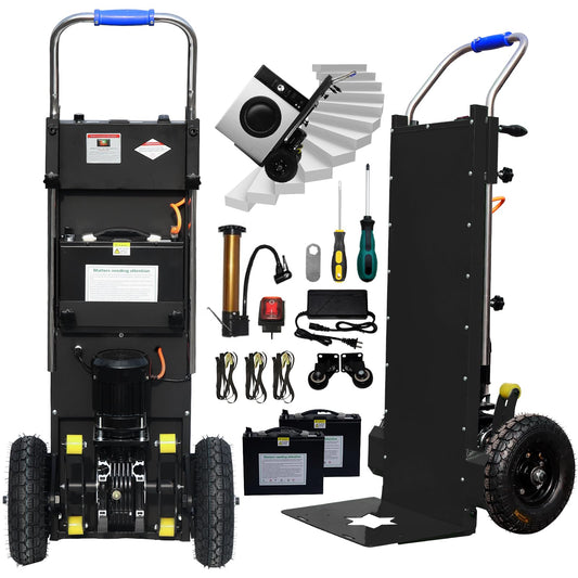 Commercial-Grade 1500W Electric Stair-Climbing Hand Truck | 900lbs Heavy-Duty Load | 3-Mode Folding & Telescopic Handle | Patented Stair-Climber Tech for Furniture Moving (Ergonomic)