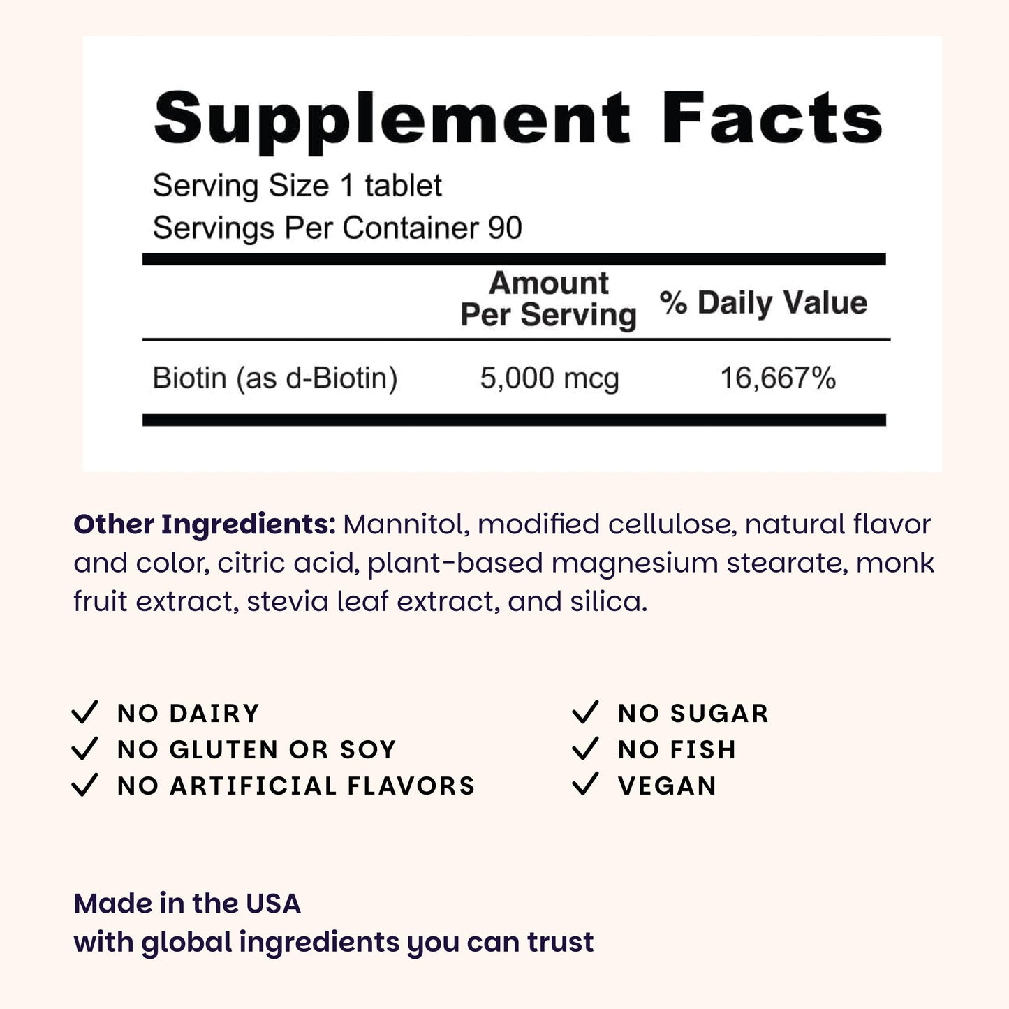 EZ Melts Biotin - Daily Vitamin B7 for Healthy Hair, Skin & Nails - Energy Metabolism Support - No Artificial Flavors - Non-GMO & Vegan - Strawberry Burst - 90 Dissolvable Tablets (90 Servings)