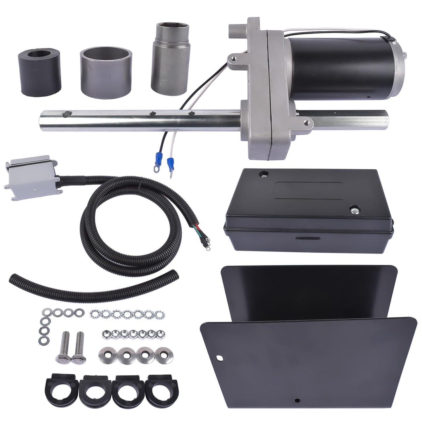 Woosphy 1824200100 Electric Powered Trailer Jack Kit Replacement for 12000 Lbs Landing Gear Single Speed 12VDC