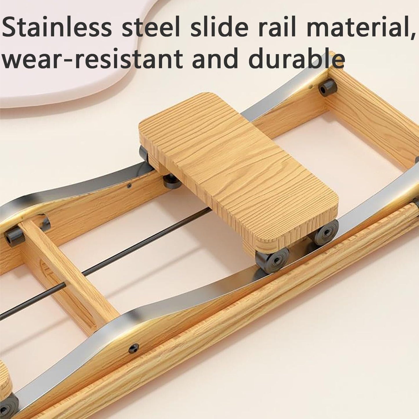 Ski Training Machine, Machines Exercise Device, Leg Equipment with Handrails and Stainless Steel Slide Rails are Made of Thick and Stable Materials Suitable