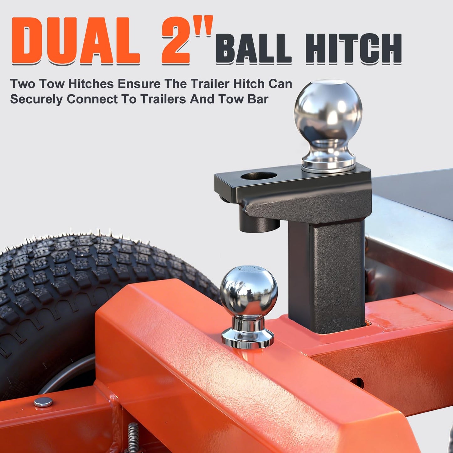Electric Trailer Dolly Super-Duty with 6Wheel, 7500lbs Max All-Terrain Wheels Electric Trailer Dolly, Reverse/Drive/Brake Switch, Adjustable Speed, 2"/4"Ball Hitch Mount for RVs, Car Trailers, Campers