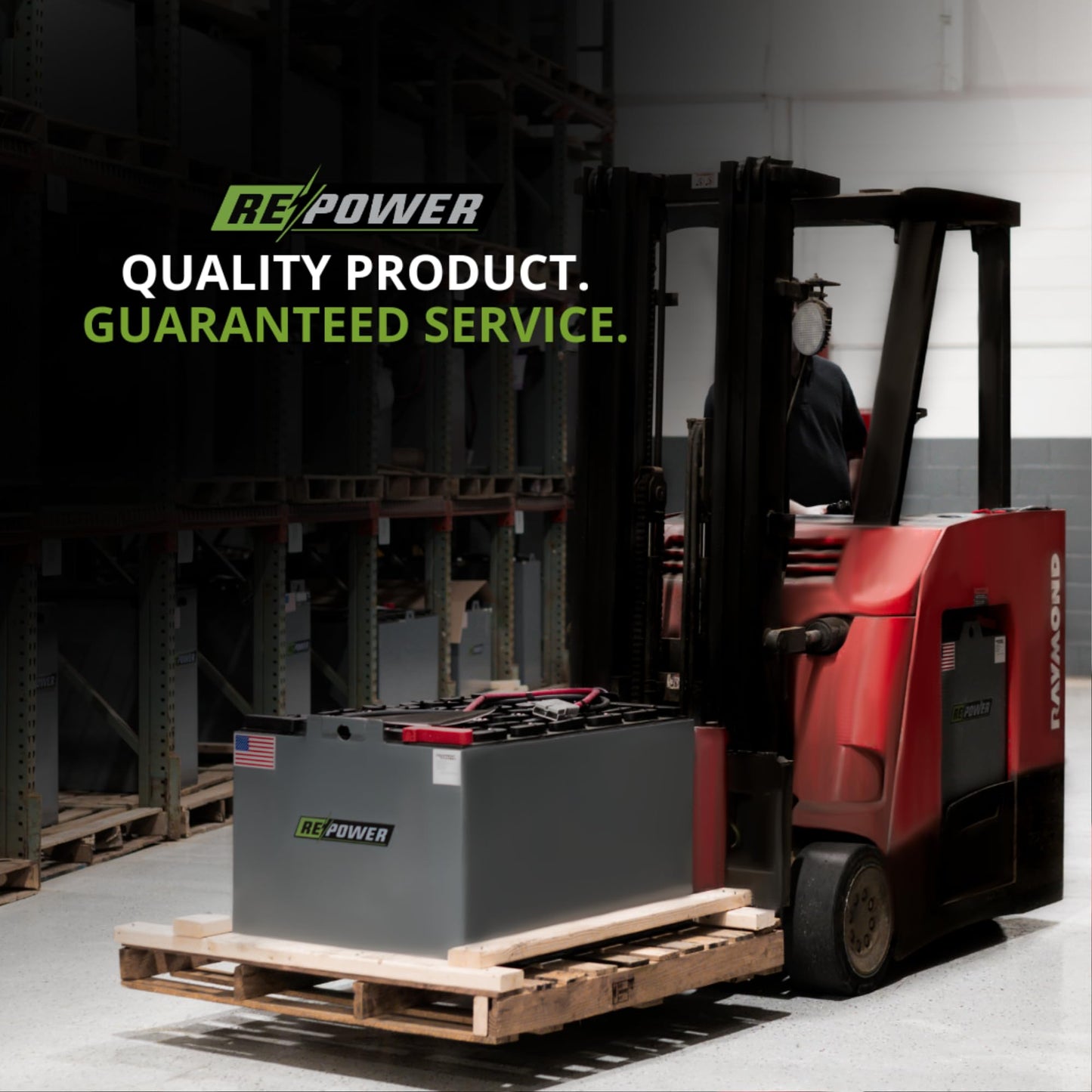 Repower - 36V Forklift Battery - Reconditioned Lead Acid for Electric Forklifts - Heavy Duty Industrial Power - 18-85-29 Series 32x23 - Warehouse Equipment - Compatible with Systems