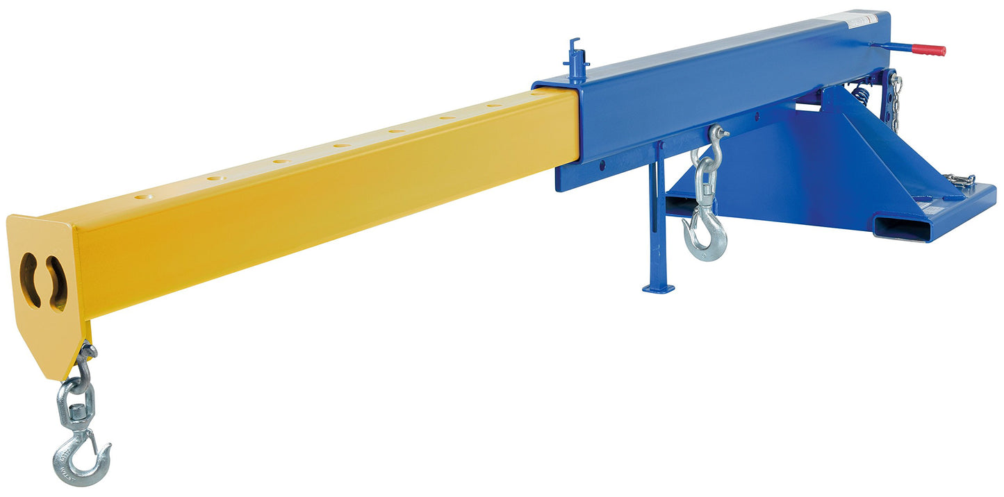 Vestil LM-OBT-8-30 Steel Orbit Telescoping Lift Boom 30 In. Fork Pocket Center 8,000 Lb. Capacity Blue