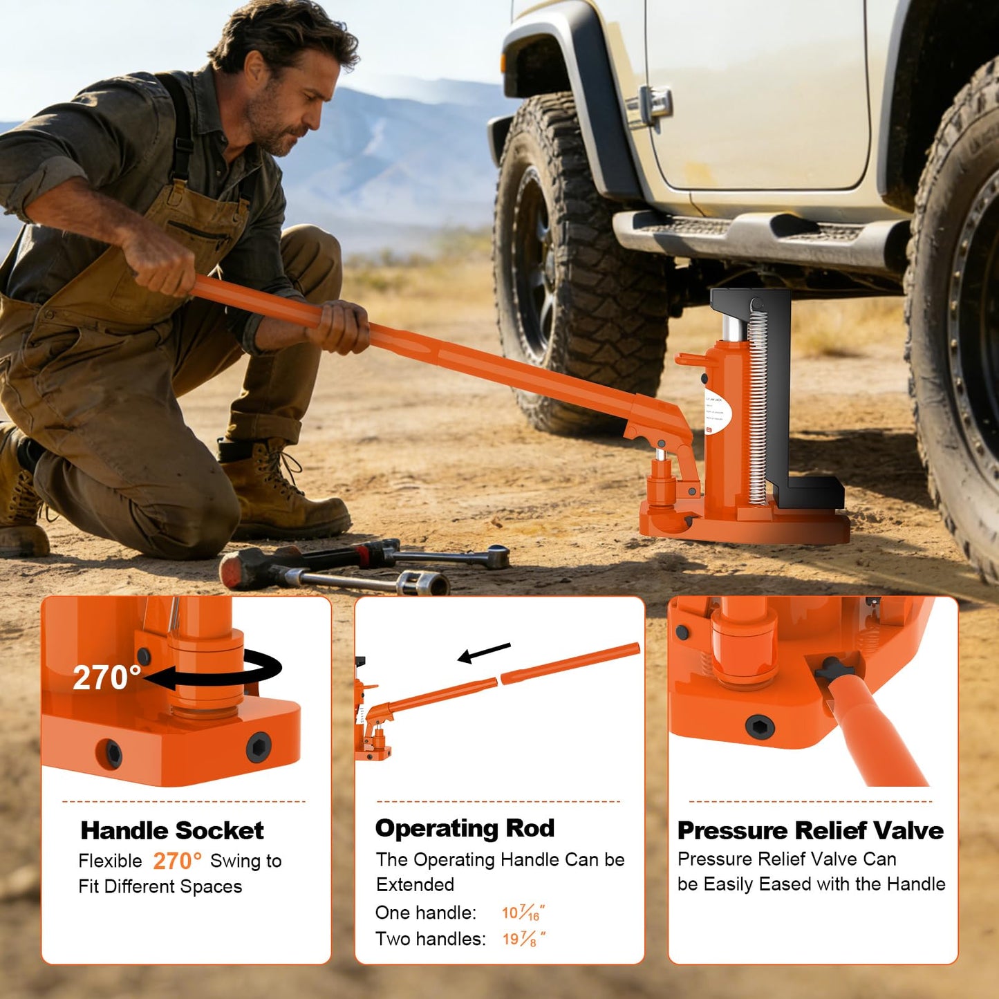 YATOINTO Toe Jack 5 Ton/10 Ton, Hydraulic Jack, Floor Jack Seal Kit for Construction Landscaping Farm Projects