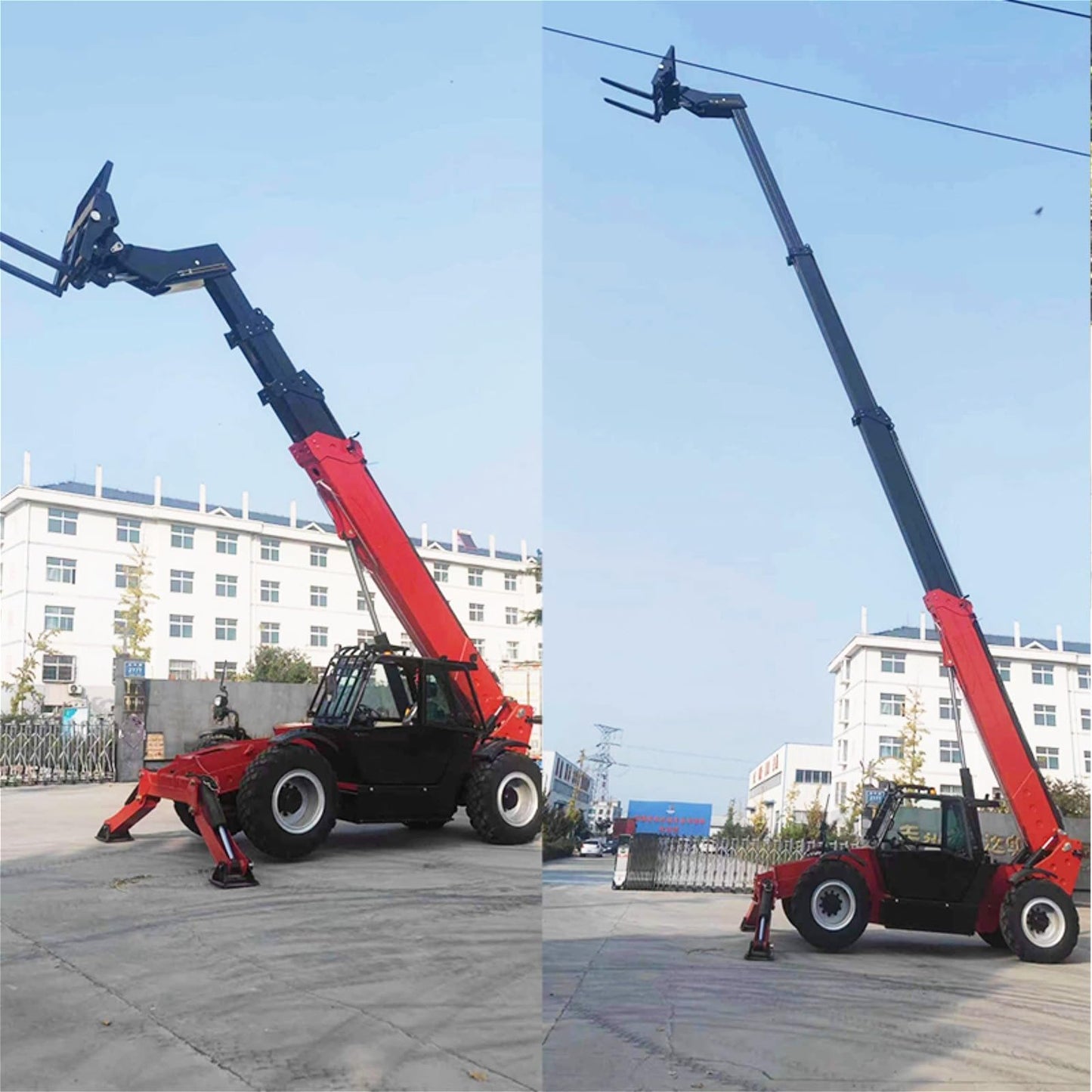 1–5 Ton Telescopic Forklift Telehandler – 4x4 Rough Terrain Extendable Boom Loader with 4–10m Reach, Telescopic Handler for Farm, Warehouse & Construction